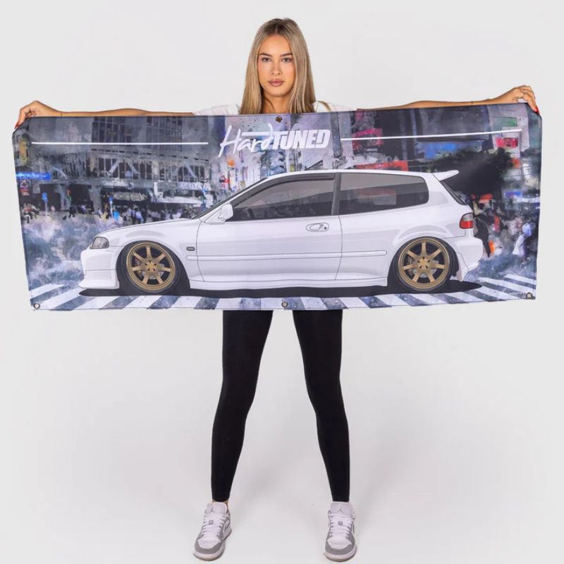 Hardtuned Honda EG Civic Garage Flag
