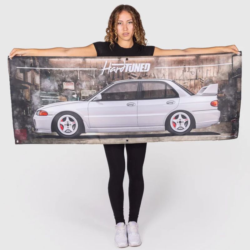Hardtuned Mitsubishi EVO III Garage Flag