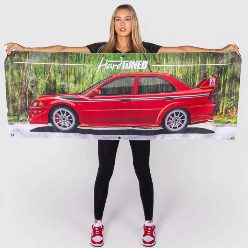 Hardtuned Mitsubishi EVO 6 TME Garage Flag