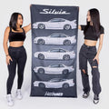 Hardtuned Nissan Silvia Generations Garage Flag