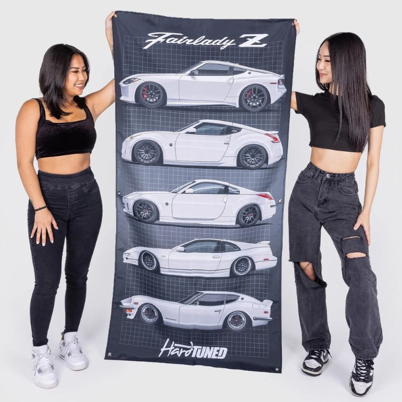 Hardtuned Nissan Z Generations Garage Flag