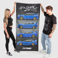 Hardtuned Subaru WRX Generations Garage Flag
