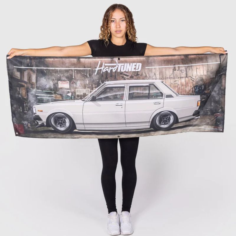 Hardtuned Toyota Corolla KE70 Garage Flag