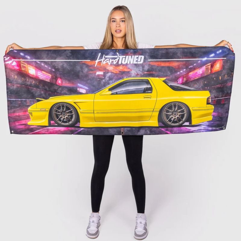 Hardtuned Mazda FC RX7 Garage Flag