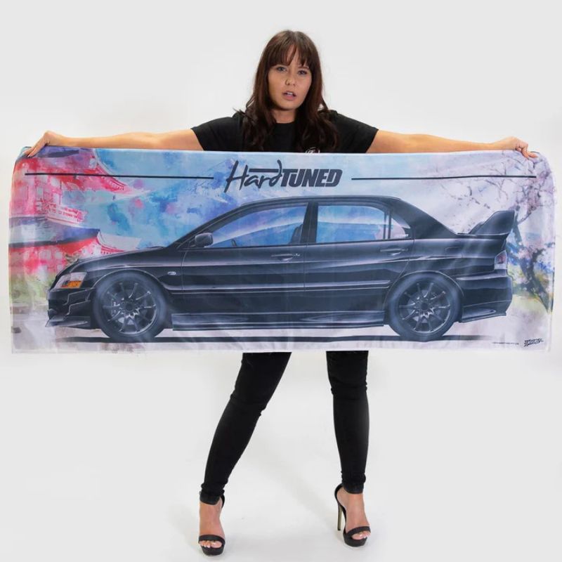 Hardtuned Mitsubishi EVO 9 Garage Flag