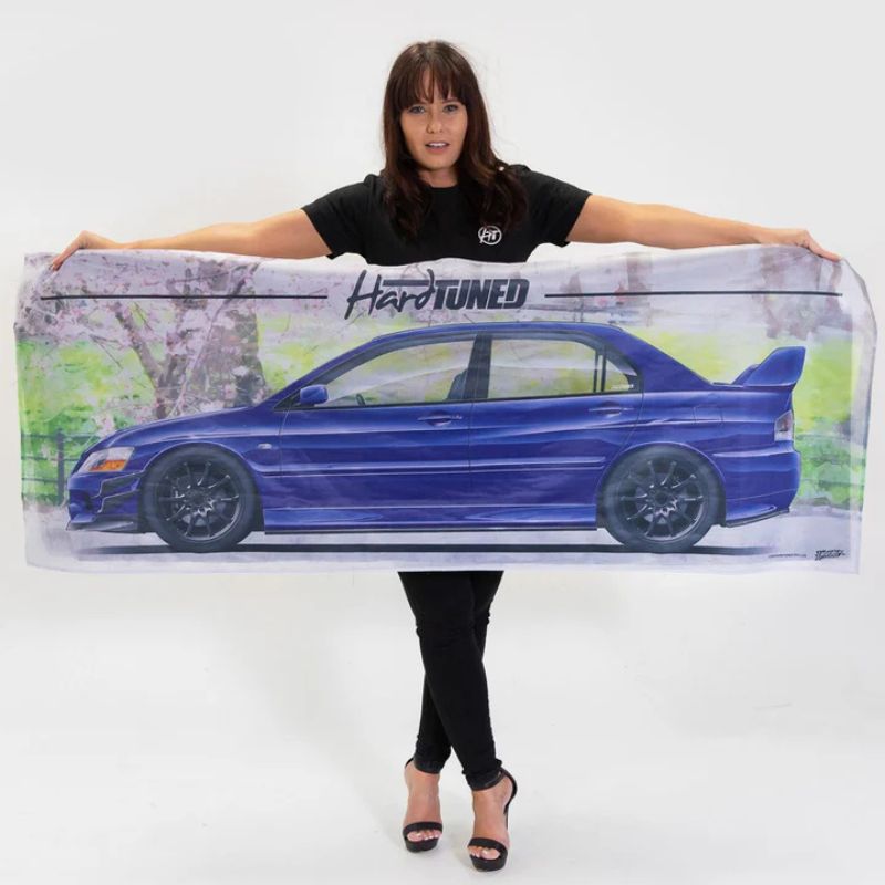 Hardtuned Mitsubishi EVO 9 Garage Flag