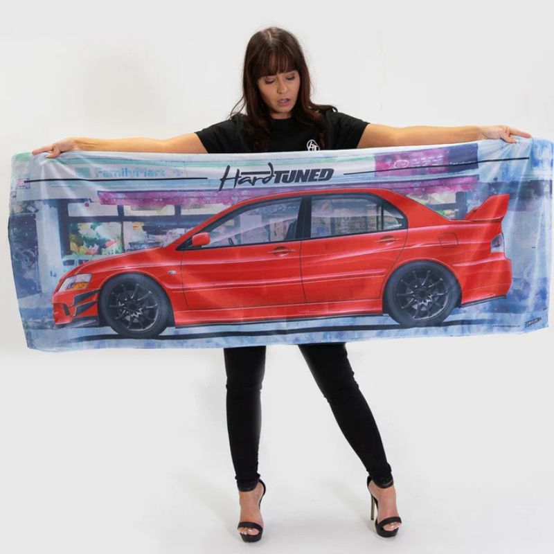 Hardtuned Mitsubishi EVO 9 Garage Flag