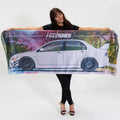 Hardtuned Mitsubishi EVO 9 Garage Flag