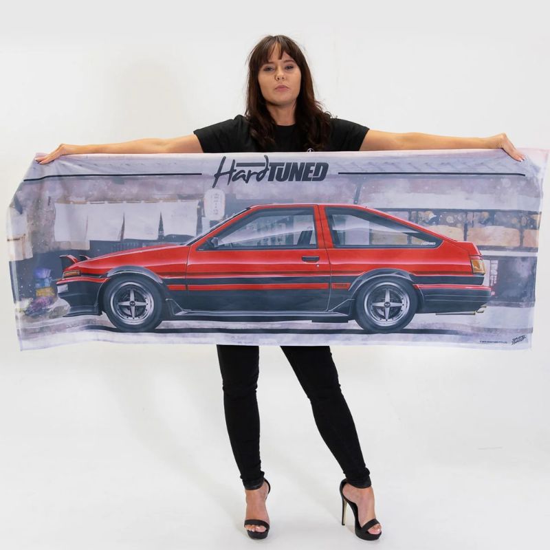 Hardtuned Toyota AE86 Garage Flag