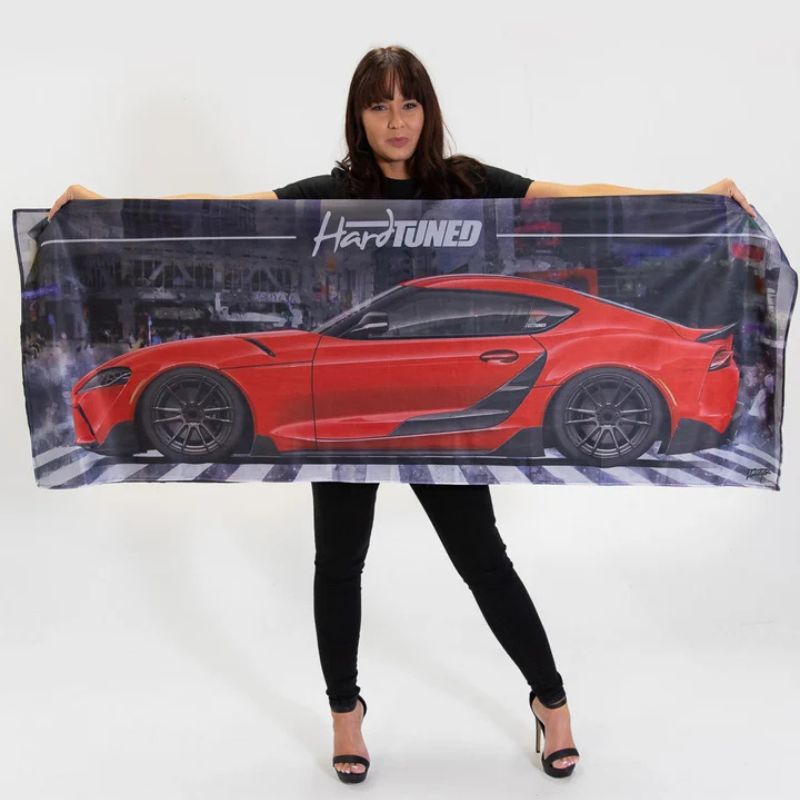 Hardtuned Toyota Supra MKV Garage Flag