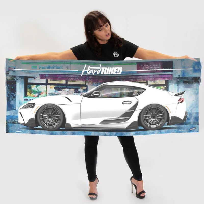 Hardtuned Toyota Supra MKV Garage Flag
