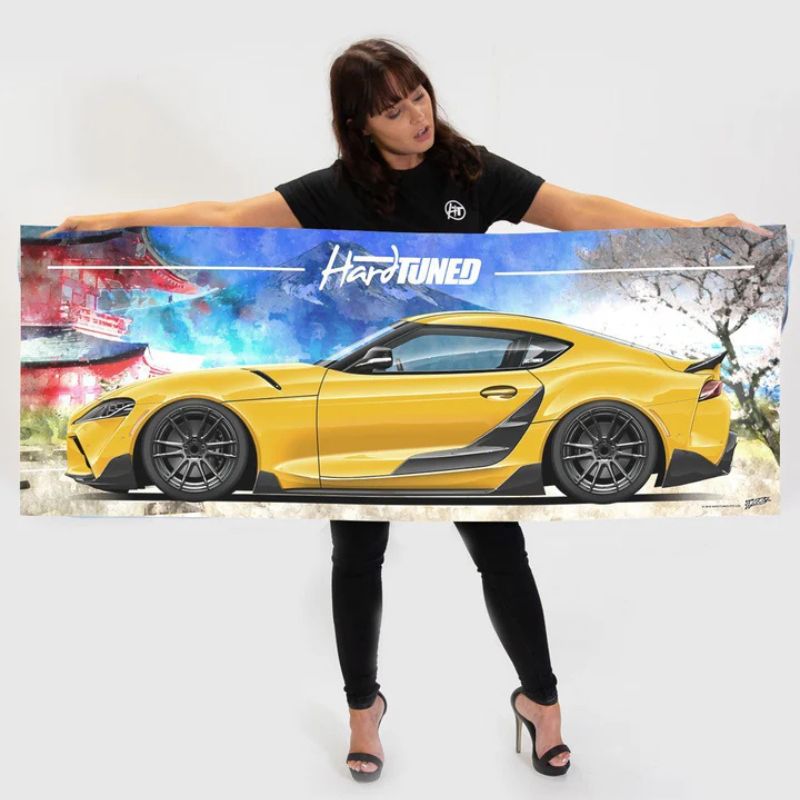 Hardtuned Toyota Supra MKV Garage Flag